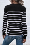 Casual Plaid Striped Printing O Neck Tops