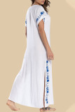 Fashion Vacation Print Split Joint Swimwears Cover Up
