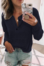 Fashion Street Solid Patchwork V Neck Tops(8 Colors)