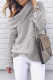 Casual Solid Patchwork Off the Shoulder Tops Sweater