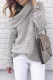 Casual Solid Patchwork Off the Shoulder Tops Sweater