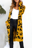 Casual Print Pocket Contrast Tops Sweater