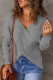 Fashion Casual Solid Patchwork V Neck Tops