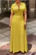Casual Solid Patchwork Pocket Turndown Collar Straight Dresses
