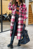 Fashion Plaid Pocket Buttons Shirt Collar Outerwear(5 Colors)