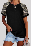Casual Print Basic O Neck T-Shirts