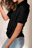 Fashion Elegant Solid Patchwork Turndown Collar Tops