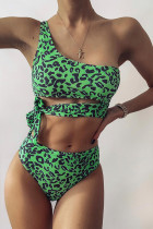 Fashion Vacation Print Frenulum Swimwears