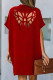 Fashion Casual Solid Hollowed Out V Neck A Line Dresses