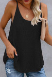 Fashion Street Striped Split Joint U Neck Tops