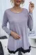 Casual Patchwork Lace Contrast O Neck Tops