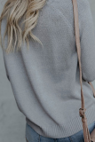 Casual Print Patchwork O Neck Tops Sweater