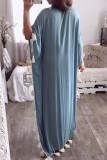 Fashion Street Solid Tassel Split Joint V Neck Straight Dresses