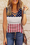 Casual Street Leopard Printing V Neck T-Shirts
