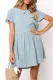 Fashion Casual Solid Split Joint O Neck A Line Dresses