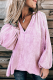 Casual Solid Patchwork V Neck Tops