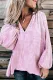 Casual Solid Patchwork V Neck Tops