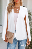 Fashion Elegant Solid Patchwork Slit Outerwear