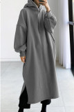 Fashion Casual Solid Solid Color Hooded Collar Tops