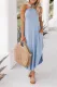 Casual Solid Backless Halter A Line Dresses