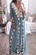 Fashion Street Solid Tassel Split Joint V Neck Straight Dresses