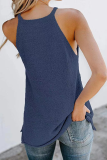 Casual Solid Split Joint Halter Tops