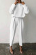 Casual Solid Solid Color O Neck Long Sleeve Two Pieces
