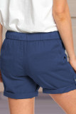 Casual Solid Split Joint Pocket Straight Solid Color Bottoms