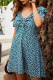 Fashion Street Print Split Joint V Neck A Line Dresses