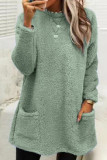 Casual Solid Pocket Solid Color O Neck T-Shirts