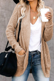 Casual Solid Patchwork Cardigan Collar Tops
