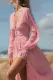 Fashion Vintage Solid Split Joint V Neck A Line Dresses