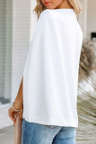 Fashion Elegant Solid Patchwork Slit Outerwear
