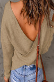 Fashion Casual Solid Patchwork V Neck Tops