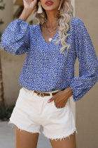 Casual Street Floral V Neck Tops