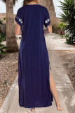 Fashion Vacation Print Split Joint Swimwears Cover Up