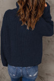 Fashion Solid Zipper Zipper Collar Tops