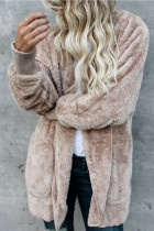Work Solid Patchwork Cardigan Collar Outerwear(9 Colors)