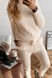 Casual Solid Solid Color Turtleneck Long Sleeve Two Pieces