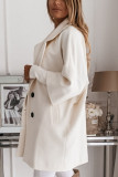 Fashion Casual Adult Solid Buttons Turn-back Collar Outerwear
