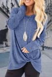Casual Solid Solid Color O Neck Tops