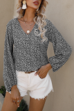 Casual Street Floral V Neck Tops