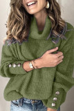 Fashion Street Solid Pullovers Turtleneck Tops