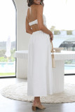 Sexy Celebrities Solid Backless Strapless Waist Skirt Dresses(4 Colors)