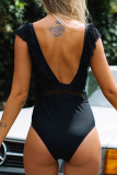Fashion Sexy Solid Split Joint Backless Swimwears