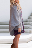 Casual Solid Bandage Crystal Cardigan Collar Tops