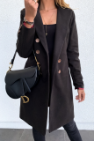 Casual Solid Patchwork Turndown Collar Outerwear(3 Colors)