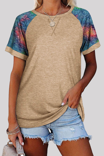 Casual Print Basic O Neck T-Shirts
