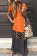 Fashion Sweet Print Patchwork V Neck Printed Dress Dresses