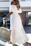 Fashion Street Solid Split Joint Off the Shoulder Princess Dresses